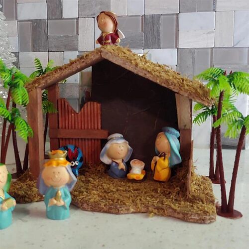 12Pcs Artificial Coconut Palm Tree Model Mini Simulation DIY