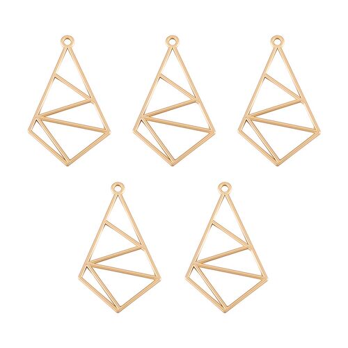 5Pcs 2023 New Hollow Frame Open Back Bezel Geometric Pendant