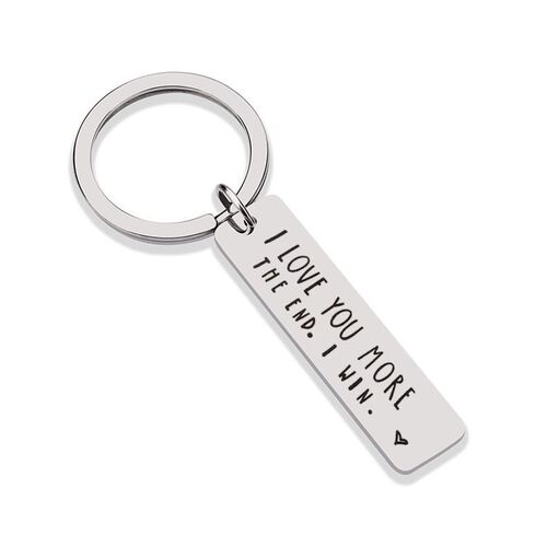 I Love You More.The END I Win Stainless Steel Key Chain Lett