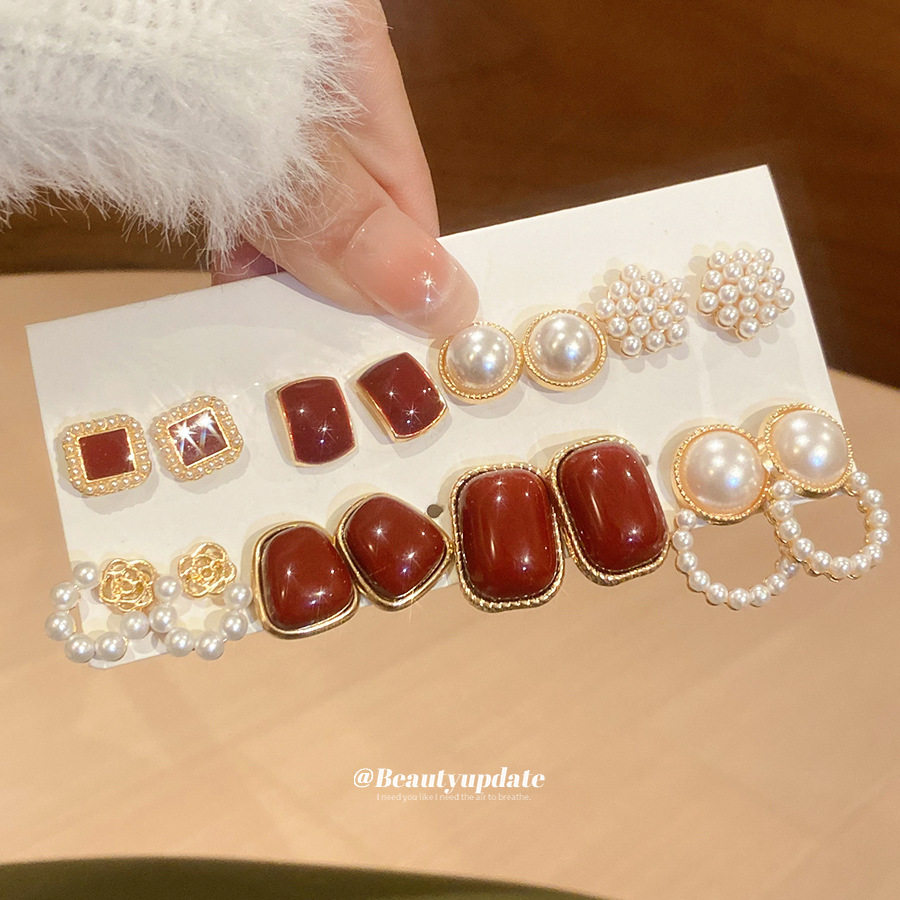 银针滴油圆形花朵珍珠耳钉复古气质百搭耳环轻奢高级感耳饰女,饰品/流行首饰/时尚饰品新,银饰耳饰,淘宝优惠券,粉丝福利购,淘宝优惠卷