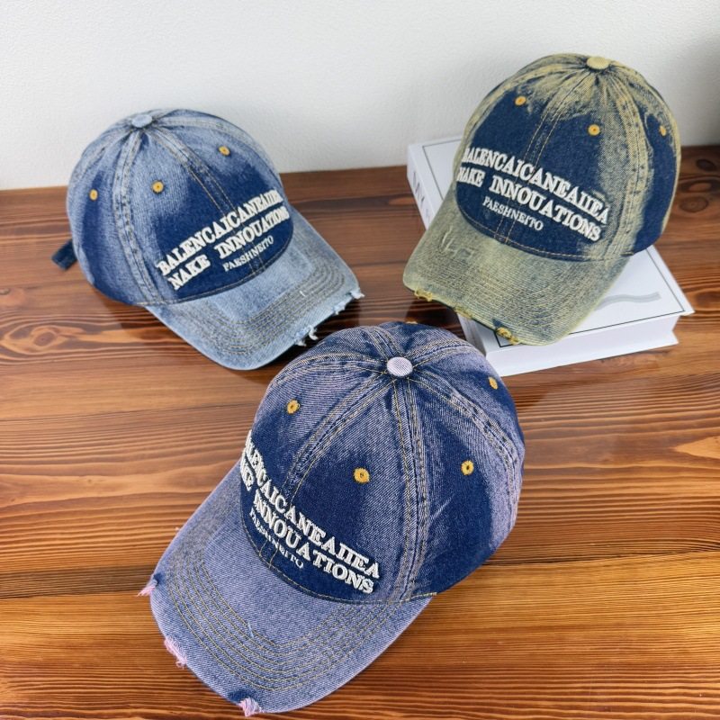 美式复古做旧水洗渐变牛仔鸭舌帽男女时尚百搭潮牌刺绣字母棒球帽,服饰配件/皮带/帽子/围巾,帽子,淘宝优惠券,粉丝福利购,淘宝优惠卷
