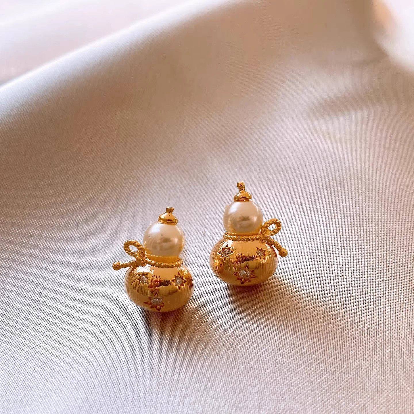 银针镶钻葫芦珍珠耳钉新中式复古小众百搭耳环轻奢高级感耳饰,饰品/流行首饰/时尚饰品新,银饰耳饰,淘宝优惠券,粉丝福利购,淘宝优惠卷