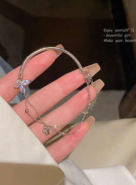 高级设计感半镯锆石手链女轻奢小众中网红同款手镯手饰品