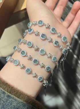 时尚百搭清冷感翡翠手链女生2025年新款轻奢小众精致高级感手串夏