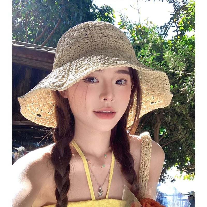 草帽女夏季2025新款镂空大檐海边沙滩度假遮阳透气防晒渔夫帽子,服饰配件/皮带/帽子/围巾,防晒帽,淘宝优惠券,粉丝福利购,淘宝优惠卷