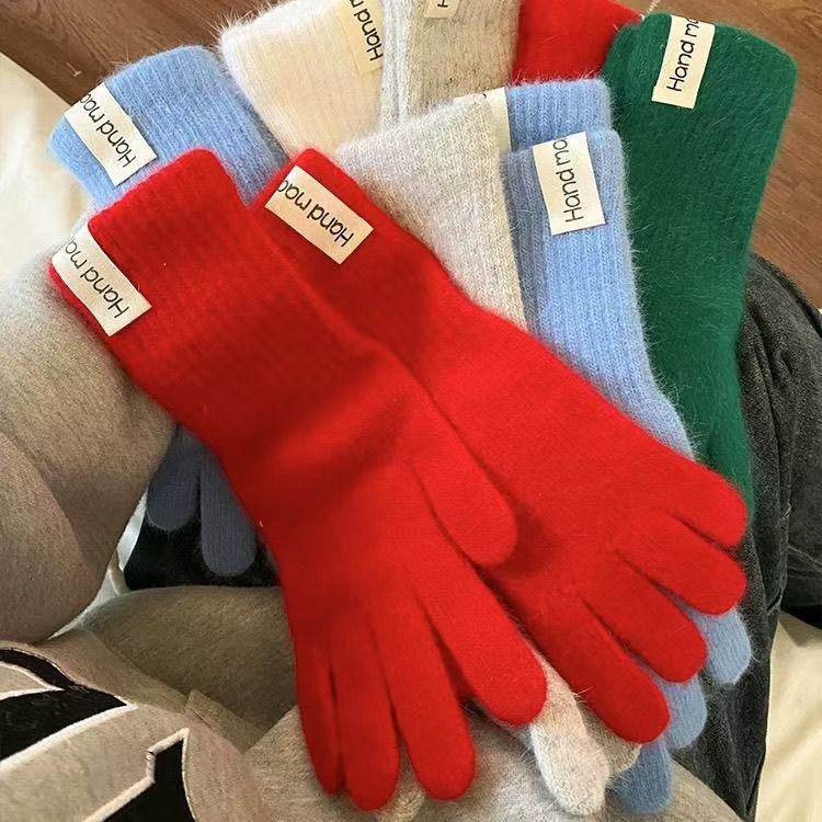 in糖果色长款兔毛手套冬季女韩版针织纯色加厚保暖防寒骑行五指,服饰配件/皮带/帽子/围巾,婚纱手套,淘宝优惠券,粉丝福利购,淘宝优惠卷