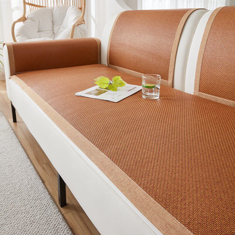 沙发凉席沙发垫夏季竹编沙发套沙发盖布三座一贵妃防滑冷感藤席