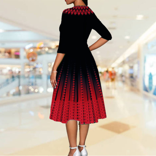 Summer Fashion Women Loose Boho Elegant Dress Large S-XL