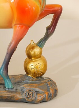 福运到福鹿三件摆件客厅电视柜酒柜装饰乔迁新居送礼