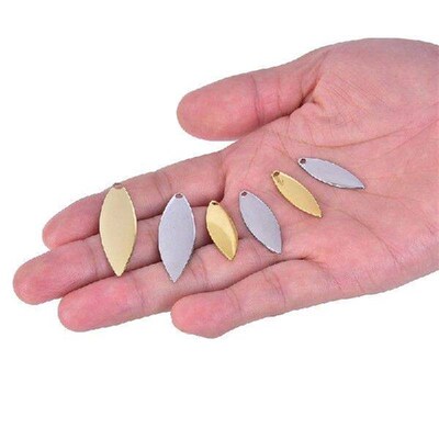 50pcs Willow Spinner Blades Smooth Finish, DIY Spinner Bait