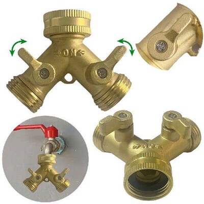 2 Way Hose Splitter Garden Hose Y Splitter Heavy Duty Tap