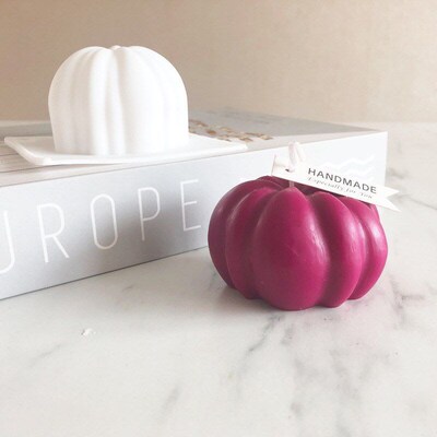 3D Lifelike Halloween Pumpkin Candle Mold Silicone Mold for