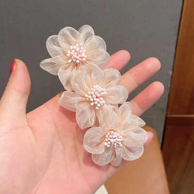 Women Flower Camellia Hairpins Barrettes Spring Hair Clip Ba