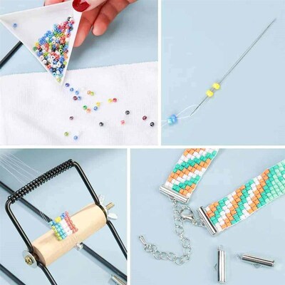 Weaving Beading Loom Easy-to-Use DIY Tool with Elastic Band
