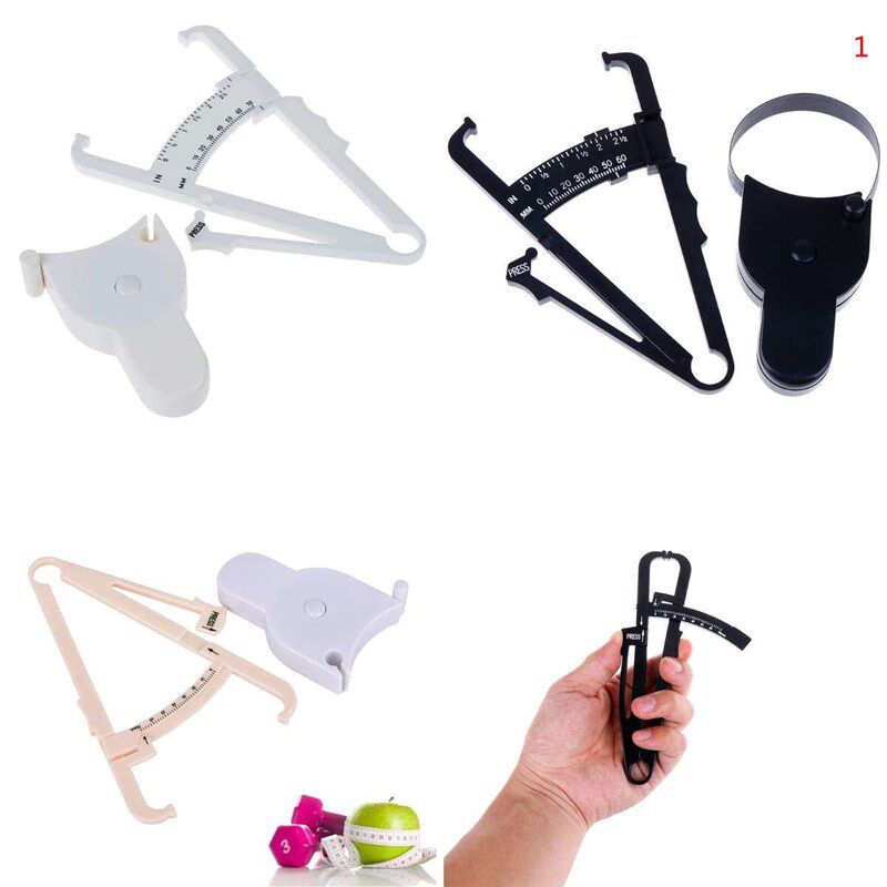 1/2Pcs PVC Body Fat Caliper Measure Tape Tester Portable Fit