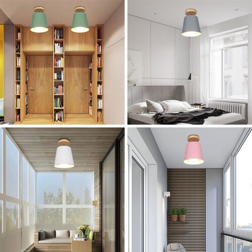 LED Ceiling Light Iron Wood ceiling lamps Nordic Modern Ceil