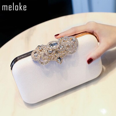 Meloke new fashion Sequined Scrub Clutch Womens Evening Bag