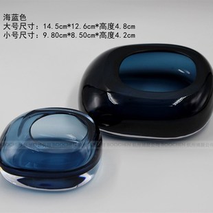 直销个性时尚欧式水晶商务烟灰缸创意玻璃大号烟缸传统手工艺烟具