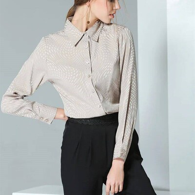 The new weight of the new silk blouses womens long sleeve s