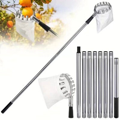 Stainless Steel Splicing Rod Fruit Picker 1.6/2.4/3.2/4M Tel