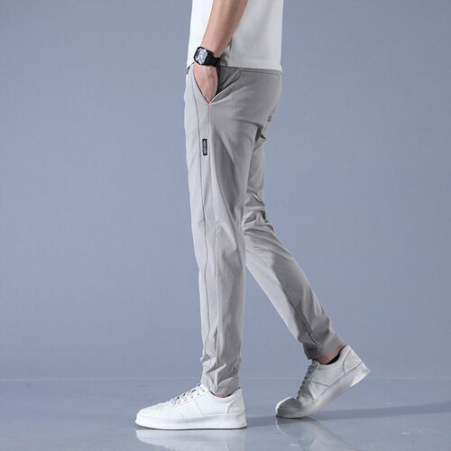 Fuiv Quick-drying Thin Ice Silk Pants Mens  Label Business