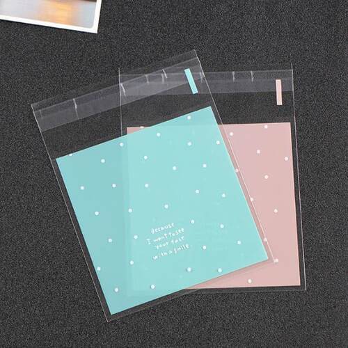 100Pcs Biscuit Gift Candy Bag Plastic  Packaging Bags Fresh