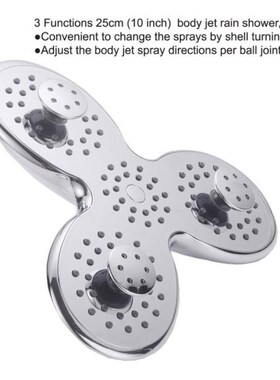 9.5Inch Shower ABS 3 Function Home Hotel Bathroom High Press