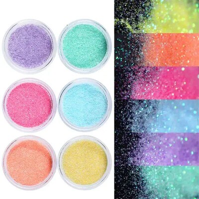 6 Colors Glitter Candy Sugar Sand Loosen Powder Dust Woolen