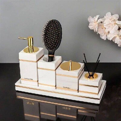 1pc Hotel natural marble toiletries Bathroom accessories
