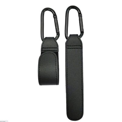 1/2pcs PU Leather Baby Bag Stroller Hook Pram Rotate 360 Deg
