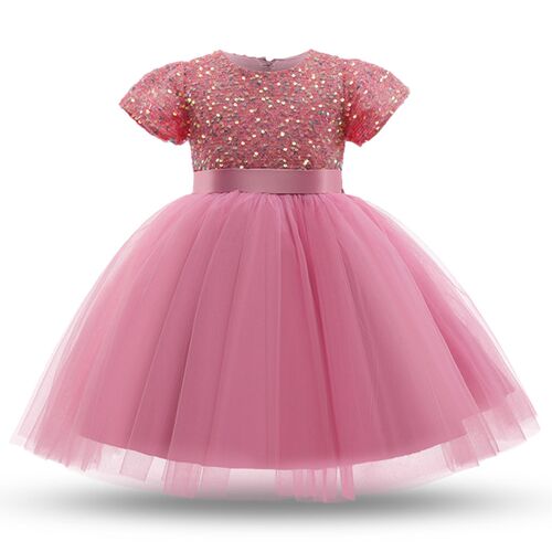 3-8 Year Girls Princess Dress Sequin Lace Tulle Wedding Part