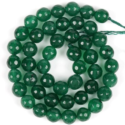 Natural Green reasure Emeralds Jades Stone Round Loose Beads