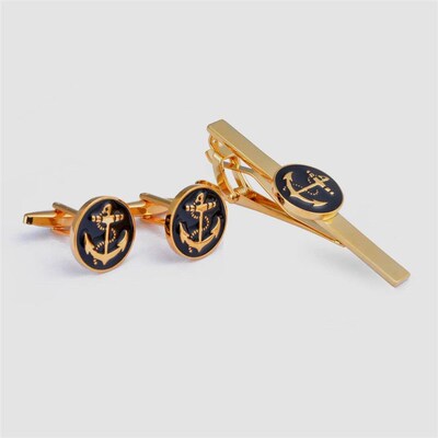 Fashion Musical Instrument Rose Shape Circular Metal Cufflin