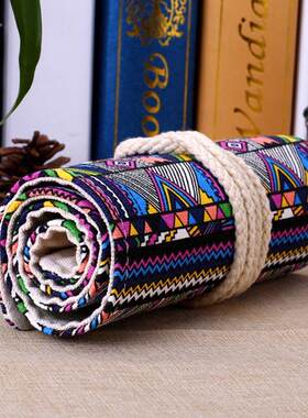 12/24/36/48 Holes Roll Colored Art Pencil Case Kawaii School