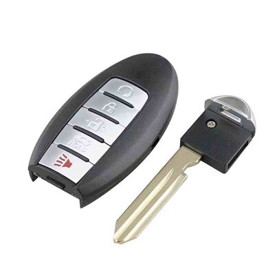 5 Button Smart Remote Car Key Fob 433Mhz ID47 Chip For Nissa