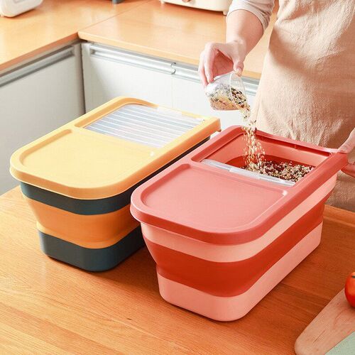 Kitchen Foldable Insect-proof Rice Box Moisture-proof Sealed