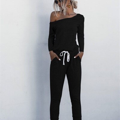 Womens 2025 SpringSummer eBay Long Sleeve Off Shoulder Strap