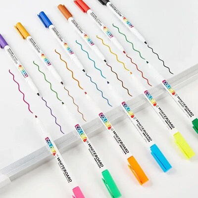 12 Color Whiteboard Markers Pen Fine Tip Dry Erase Marker Pe