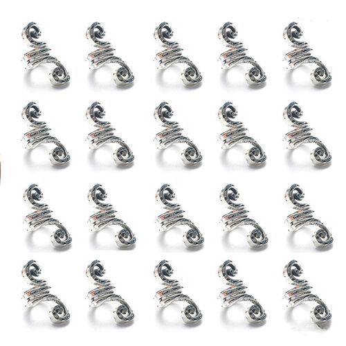 5-180pcs Hair Braid Dreadlock Beads Cuffs Clips Braid Spiral