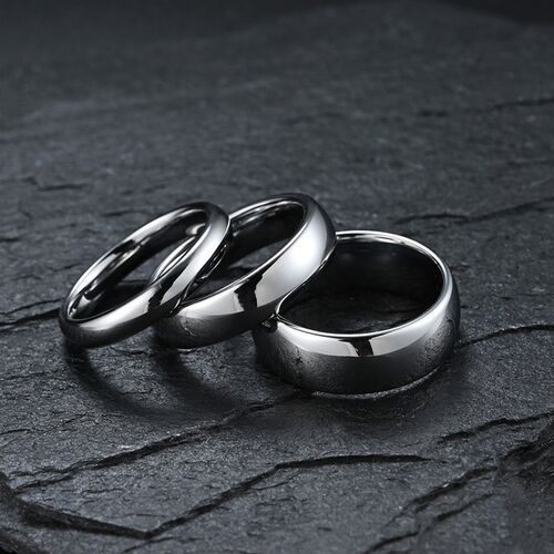 MIXMAX 50PCs Silver Plated Stainless Steel Rings For Men 2mm