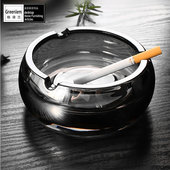 创意水晶玻璃烟灰缸家用床头大小号烟碟个性 潮流茶几办公室烟灰盅