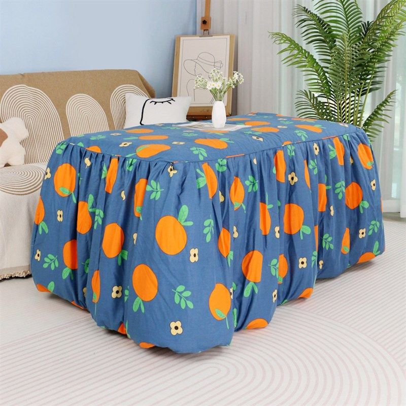 新款加厚橙子烤火被罩长方形烤火罩电炉罩烤火被加绒加厚烤火箱,居家布艺,烤火罩,淘宝优惠券,粉丝福利购,淘宝优惠卷