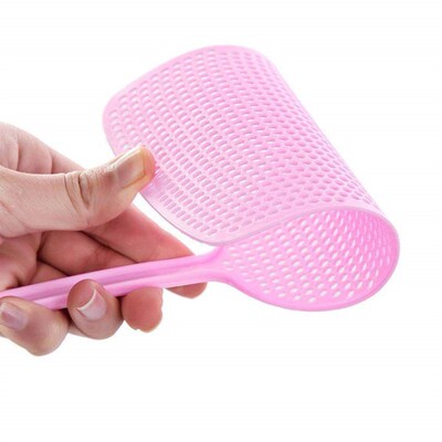 Colorful Long-Handle Plastic Fly Swatter, Manual Insect Swat