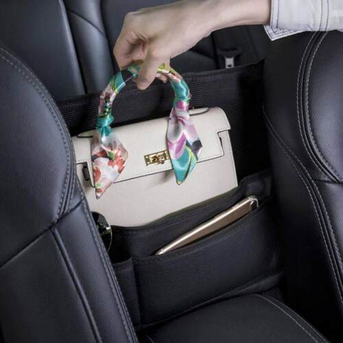 Car Seat Middle Hanger Storage Bag Leather Large Capacity Ha