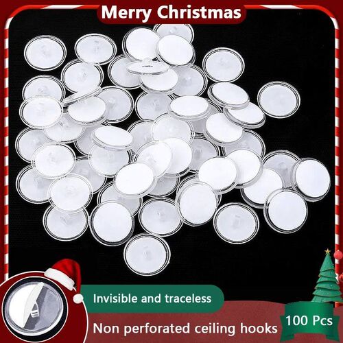 100 Pcs Ceiling Strong Small Adhesive Hook 3cm Hang Flag Pos