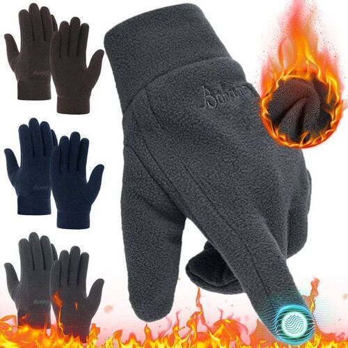 Outdoor Thermal Fleece Windproof Winter Cycling Gloves Men T
