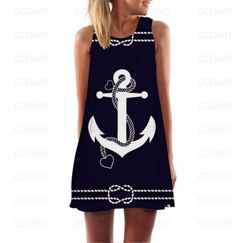 Bohemian Dress for Women Color Elegant Dresses Anchor Party
