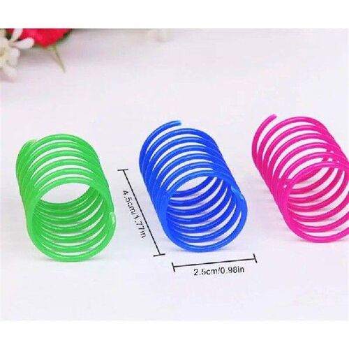 16Pcs Cat Spring Toys Interactive Plastic Spiral Spring Cat