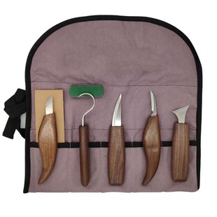 7Pcs Wood Carving Tool High Manganese Steel Blade Wooden Han