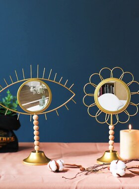 Table Decorative Vanity Mirrors Nordic Fashion Iron Geometr